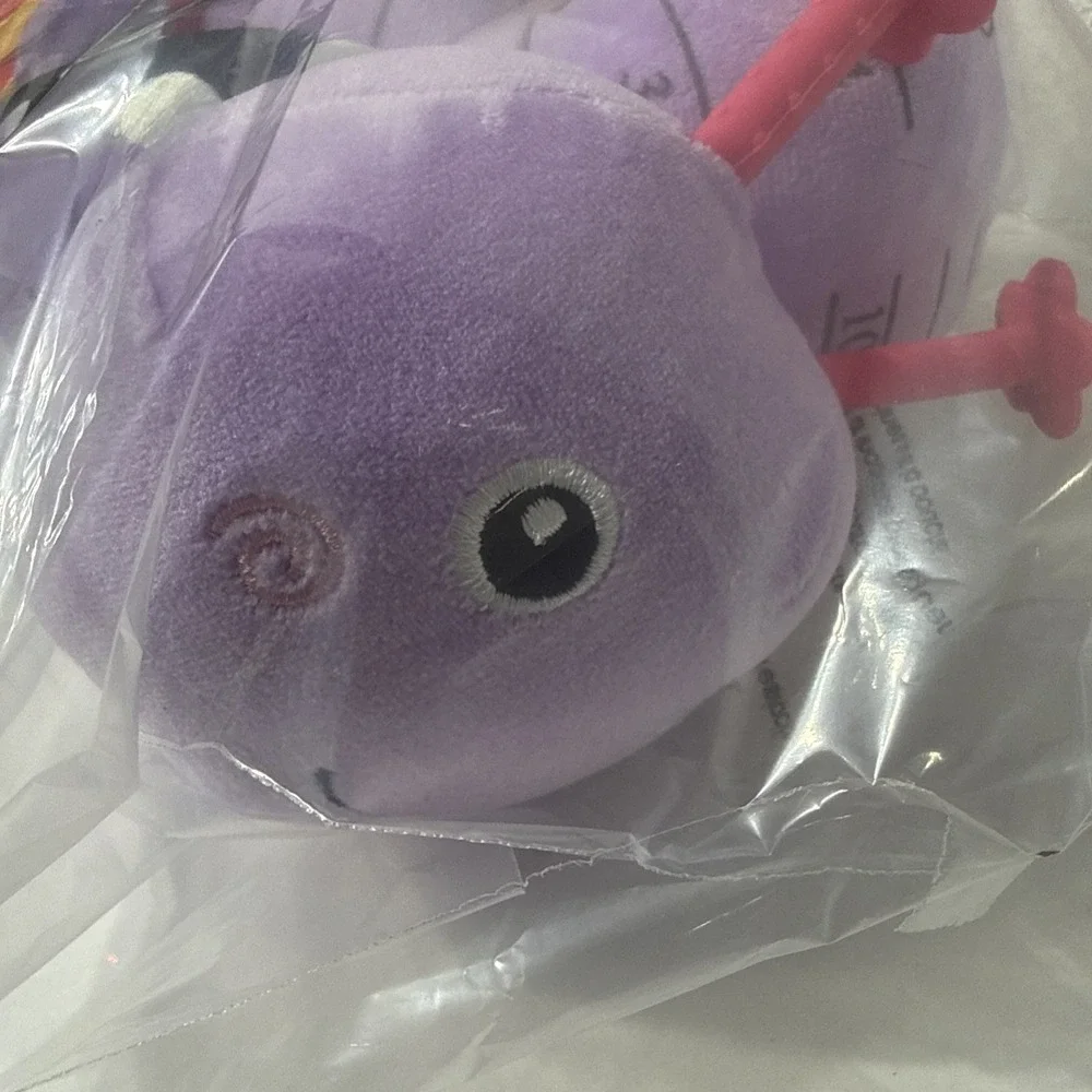 Baby Sensory Musical Caterpillar Toy Purple Infant Crinkle Plush Growth Chart